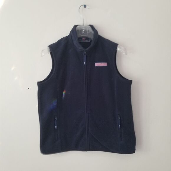 VINEYARD VINES | Vest Fleece Navy girls sz 12 14 - Picture 2 of 6